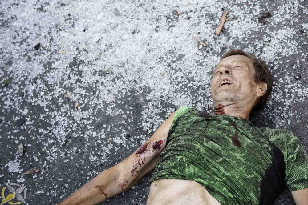 Донецк. 14 июля 2022 г. Центральный автовокзал. Убитые люди американским оружием укронацистами