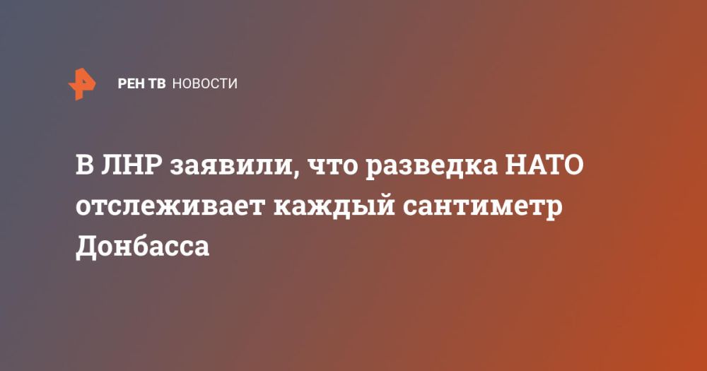 В ЛНР заявили, что разведка НАТО отслеживает каждый сантиметр Донбасса