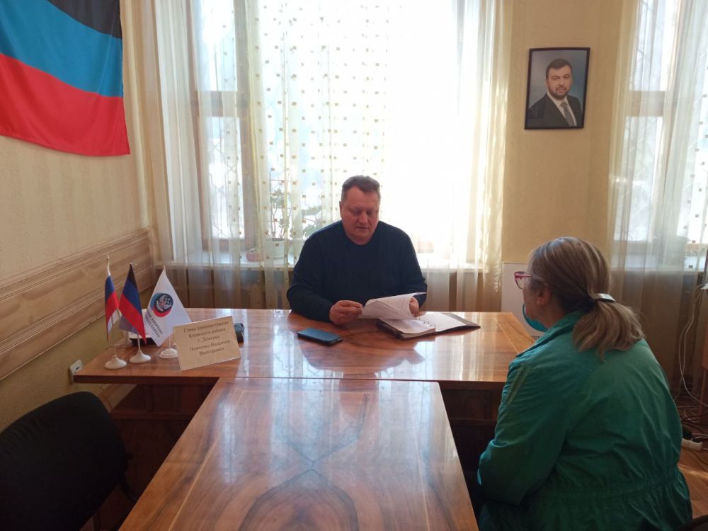 В общественной приемной Председателя Общественного Движения "Донецкая Республика" Д.В. Пушилина прошел прием граждан