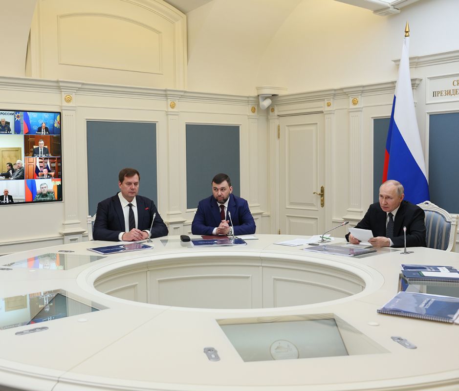 Денис Пушилин принял участие в заседании Совбеза РФ по вопросам безопасности, интеграции и восстановления новых регионов