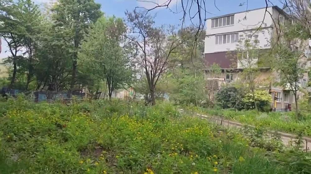 Прилет на 1-й площадке в Куйбышевском районе Донецка