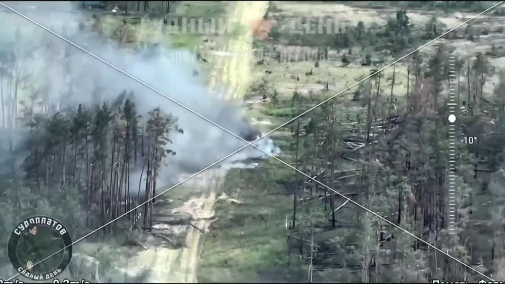Судоплатовцы разнесли вражеский танк FPV-дроном «Владлен Татарский»