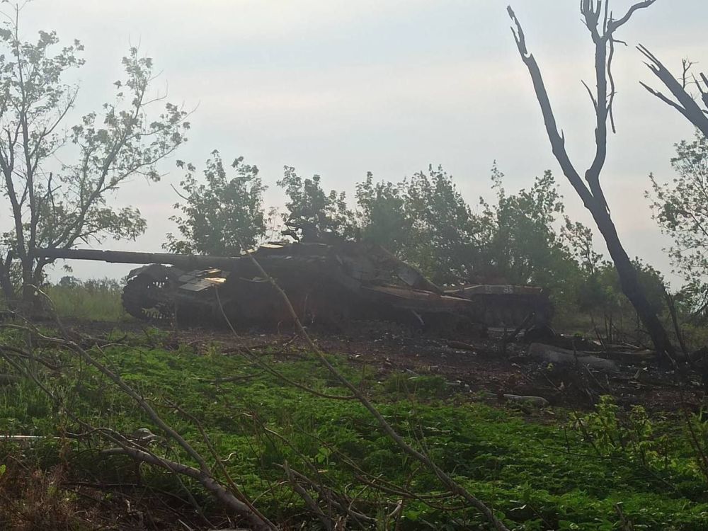 Чингис Дамбиев: Уничтоженный на Донецком направлении украинский танк Т-80БВ