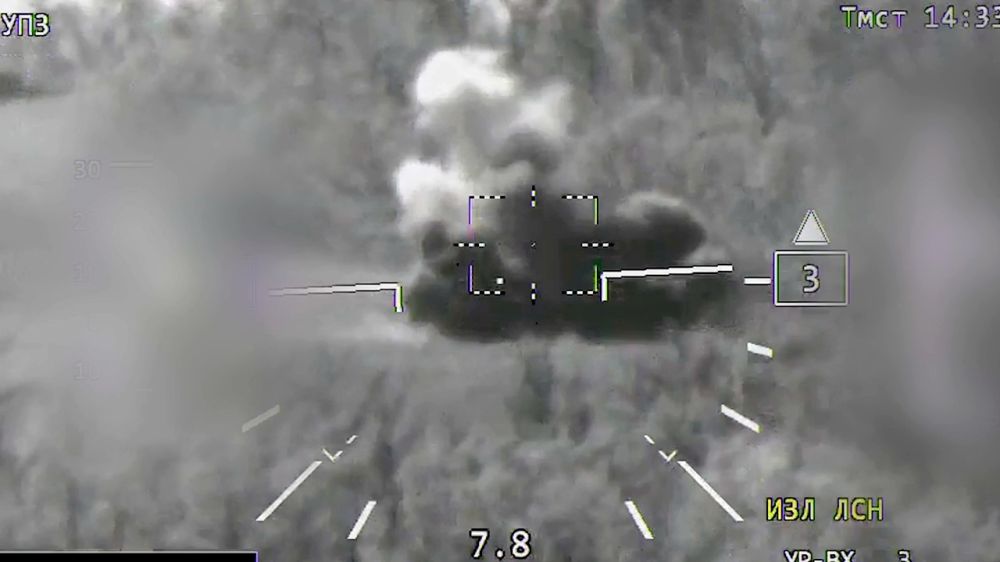 Вертолеты ВС РФ уничтожили бронетехнику врага на Южно-Донецком направлении