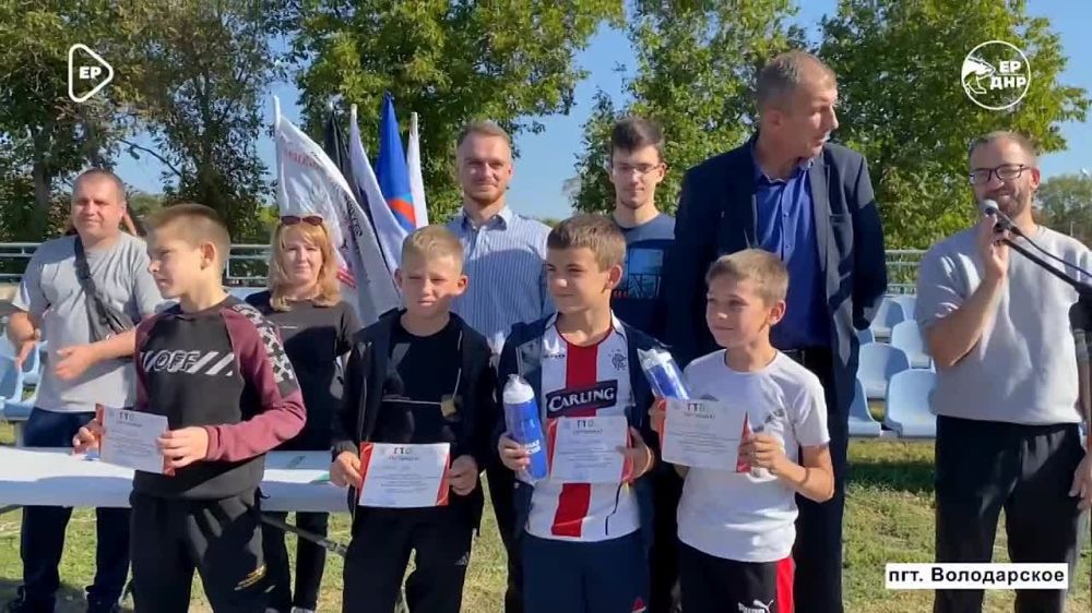 Яркие моменты спортивного праздника, посвященного Дню воссоединения Донецкой Народной Республики с Российской Федерацией