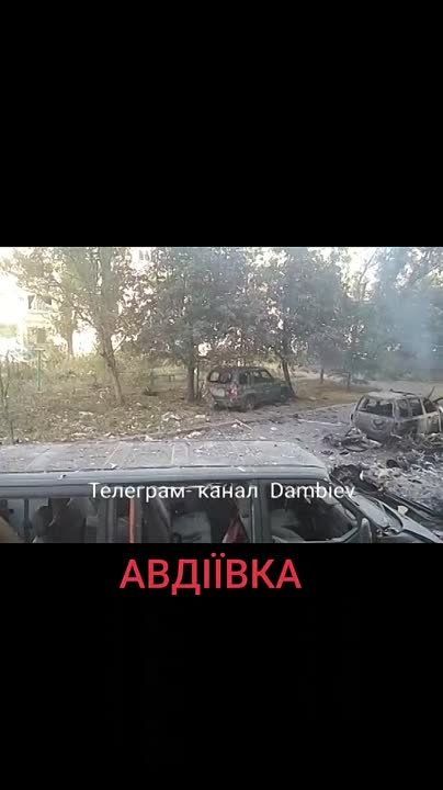 Чингис Дамбиев: Результат прилета по скоплению автотранспорта украинских боевиков в Авдеевке на Донецком направлении