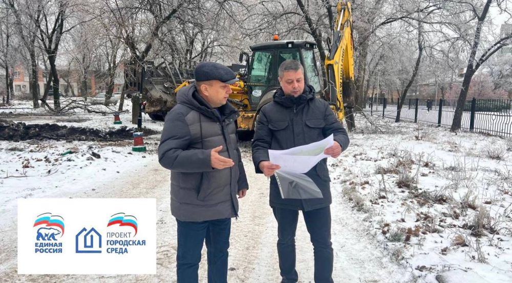 Василий Ткачук: Сегодня провел выездное совещание с целью проведения инспектирования начала работ по реконструкции сквера «Строитель», в рамках реализации проекта ВПП «Единая Россия» «Городская среда»