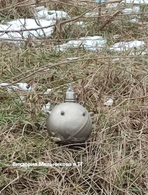 Виктория Мельникова: Мина в Кировском районе Донецка, фото сделано недалеко от райсполкома