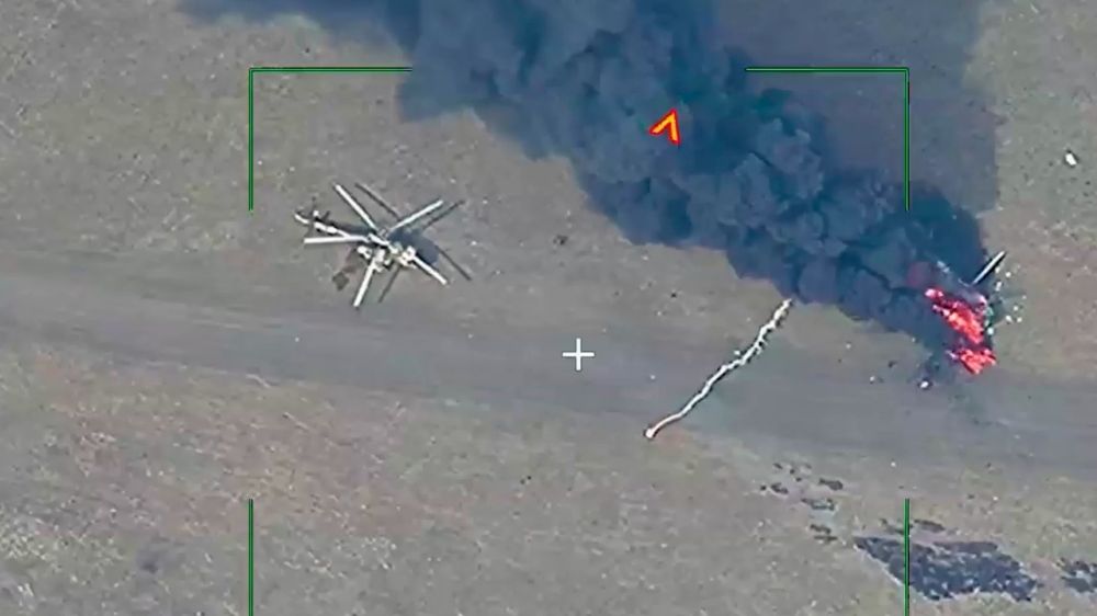 ВС РФ превратили в горелое решето вертолеты ВСУ на площадке подскока в ДНР