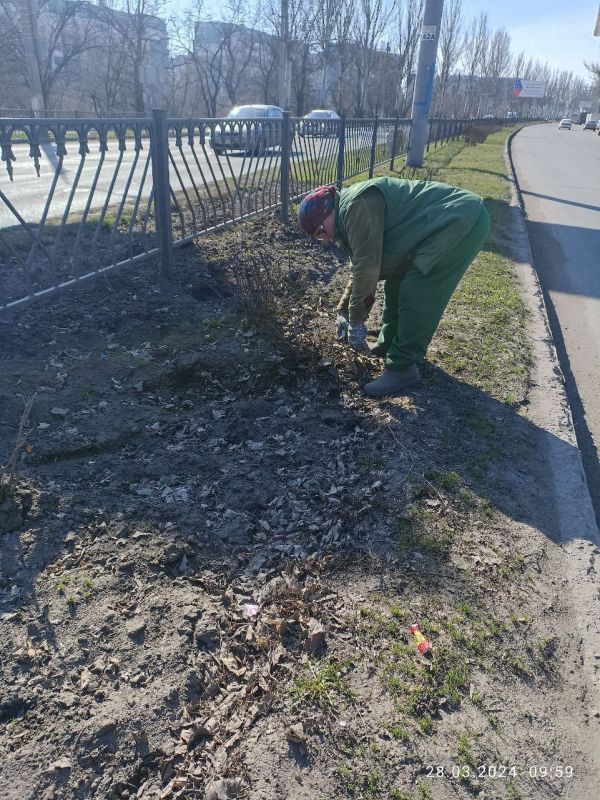 Юрий Будрин: Чистый четверг. Сегодня в рамках проведения мероприятий по благоустройству "Чистый четверг" МУП АГД "Кировский зеленстрой" проводились работы по обрезке роз, уборке листвы и веток по Ленинскому проспекту