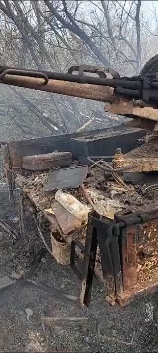 Борис Рожин: Уничтоженный в Донецкой Народной Республике украинский грузовик ГАЗ 66 с установленной 23-мм спаренной зенитной установкой ЗУ-23-2