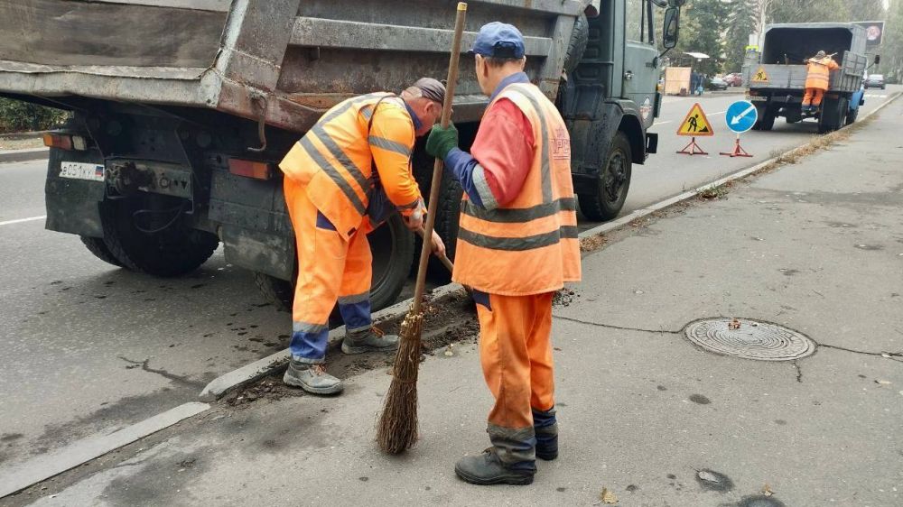 Михаил Меренков: Ручная уборка улицы Октября в Буденновском районе