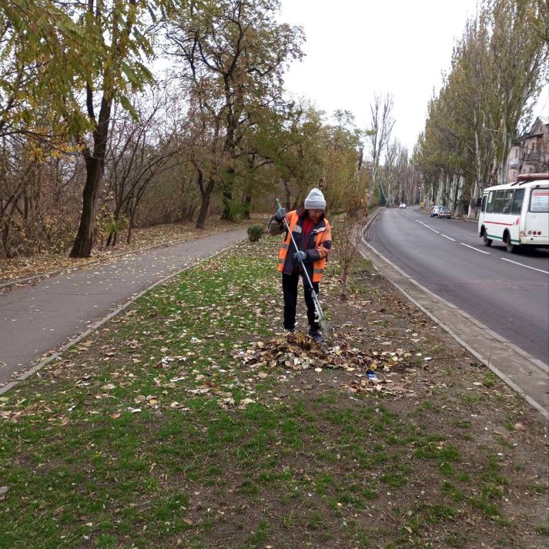 Михаил Меренков: Картина трудового дня рабочих зелёного строительства Буденновского района 11 ноября