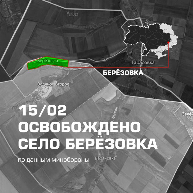 Подразделения группировки войск «Центр» в результате решительных действий освободили населенный пункт Березовка Донецкой Народной Республики, сообщает Минобороны России