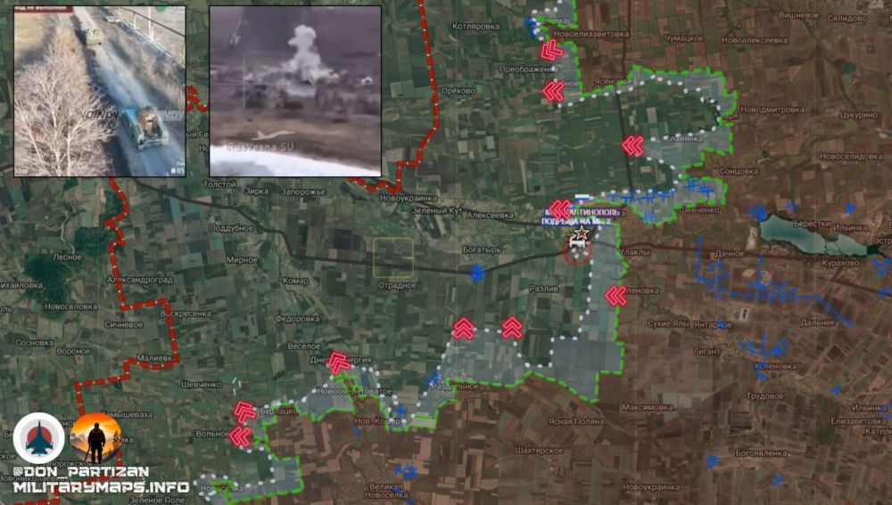 Южно-Донецкое направление: Российские войска усиливают давление на позиции ВСУ, ослабляя их оборону и расширяя зоны контроля