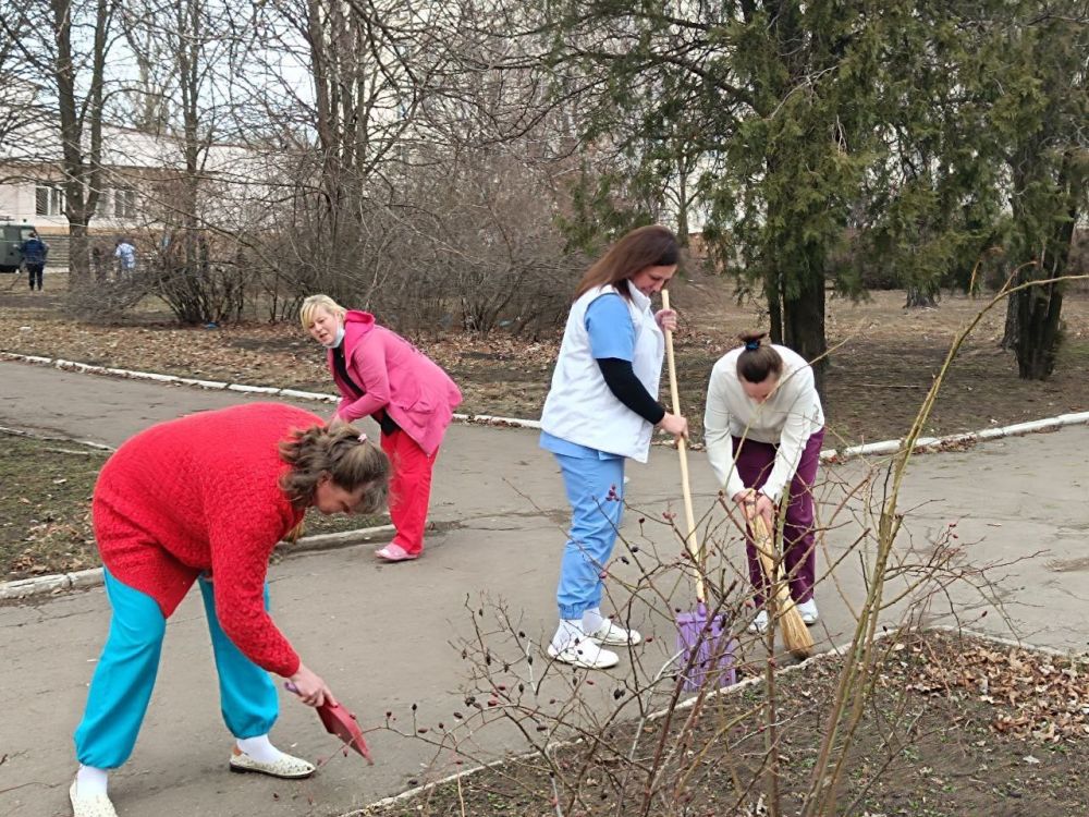 Наталья Бегуненко: Субботник учреждений здравоохранения Петровского района