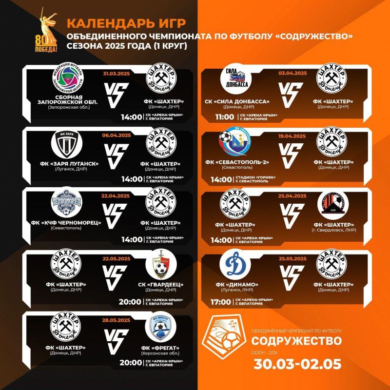 Все ближе старт главного футбольного турнира воссоединенных территорий – объединенного чемпионата «Содружество»