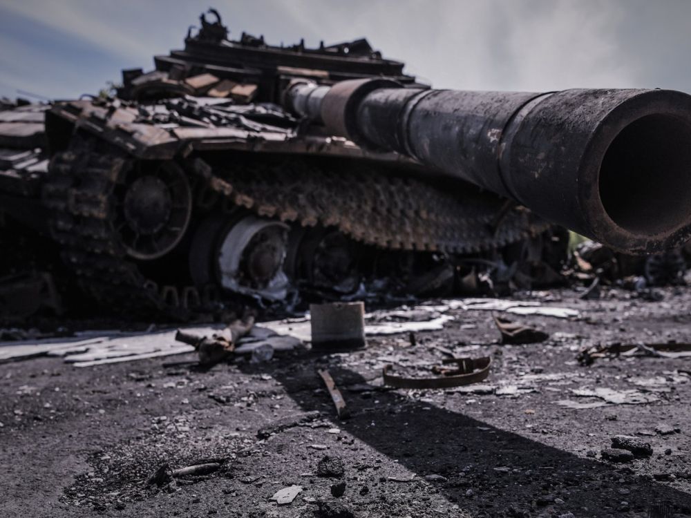 Курганский пристав подбил украинский танк из гранатомета. Фото