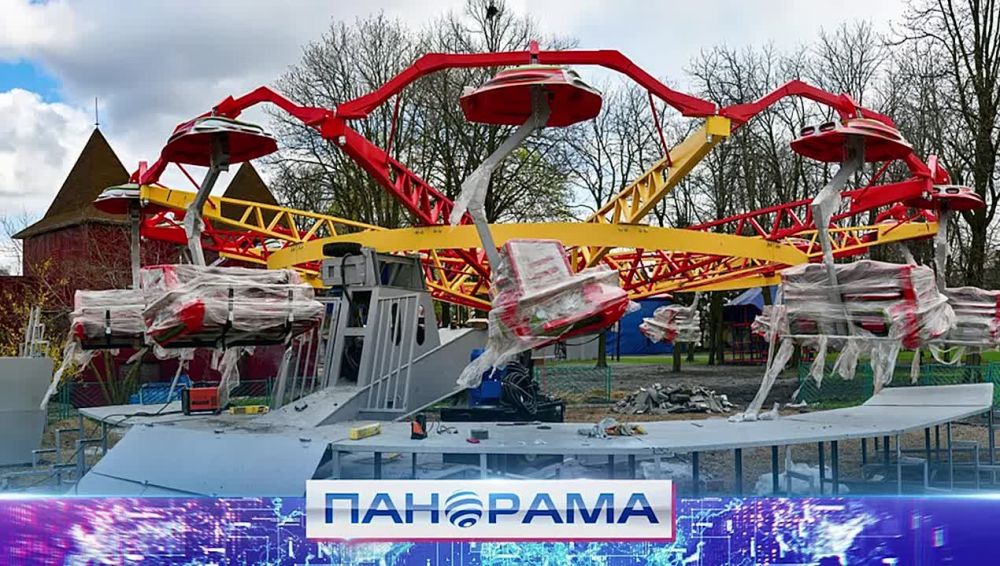 Новые аттракционы в Донецке! В парке им. Щербакова приступили к монтажу карусели «Орбита»