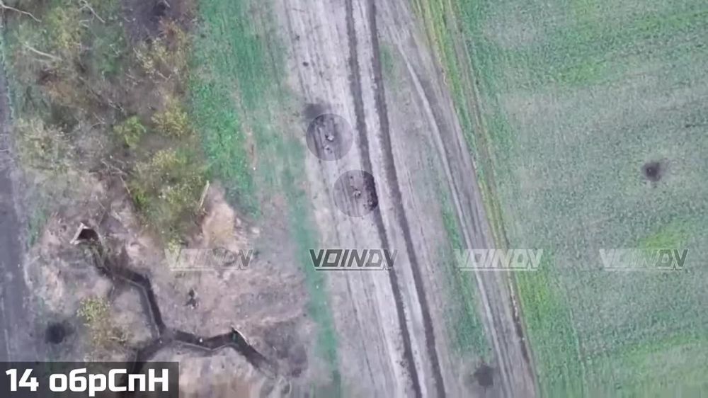 Ювелирная точность операторов БпЛА отдельных гвардейских 14 бригады спецназа и 37 мотострелковой бригады группировки "Восток", ликвидировавших группу нацистов на Южно-Донецком направлении