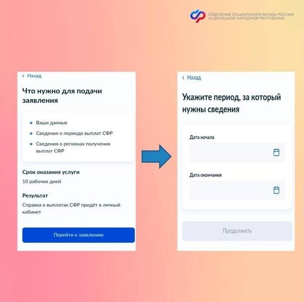 Знаете ли вы, что справку обо всех выплатах Отделения СФР по ДНР можно получить онлайн на портале госуслуг?