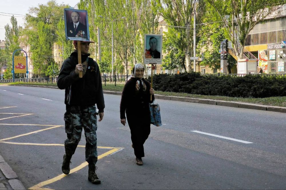 Родион Северьянов: Одиночная акция "Бессмертный полк" в Донецке