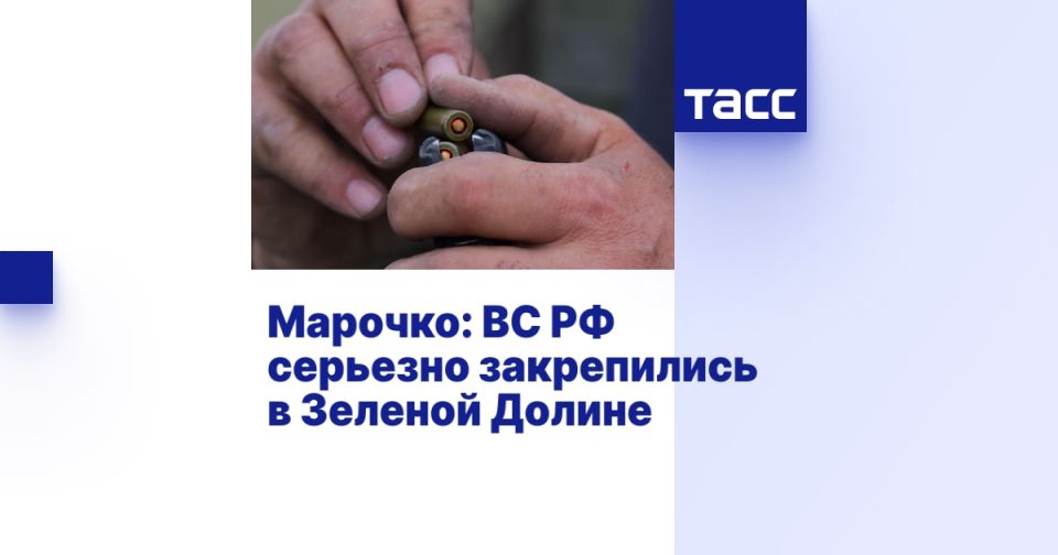 Марочко: ВС РФ серьезно закрепились в Зеленой Долине