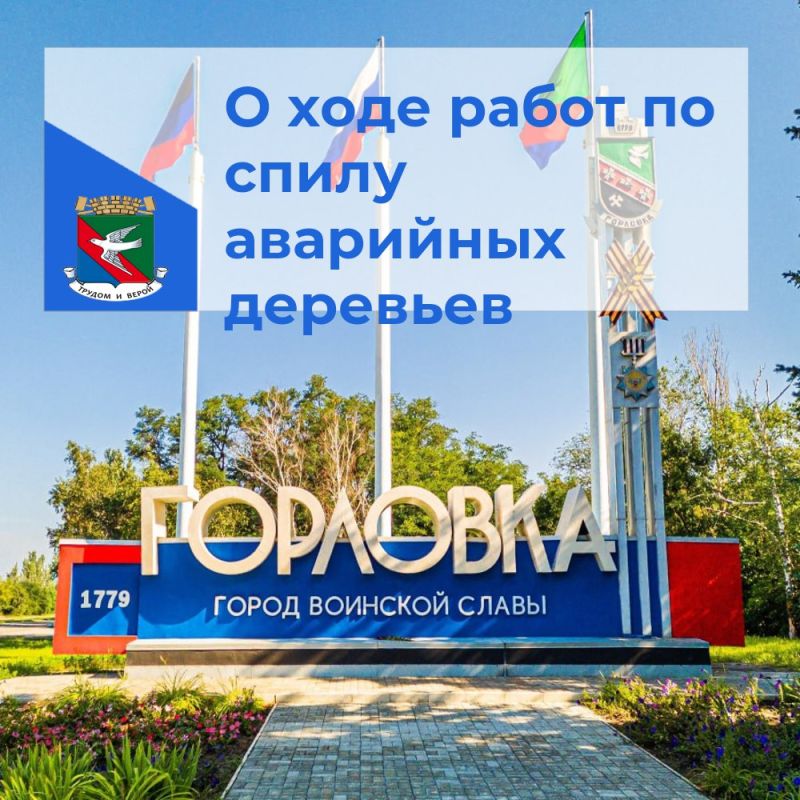 Иван Приходько: О ходе работ по спилу аварийных деревьев в Горловке