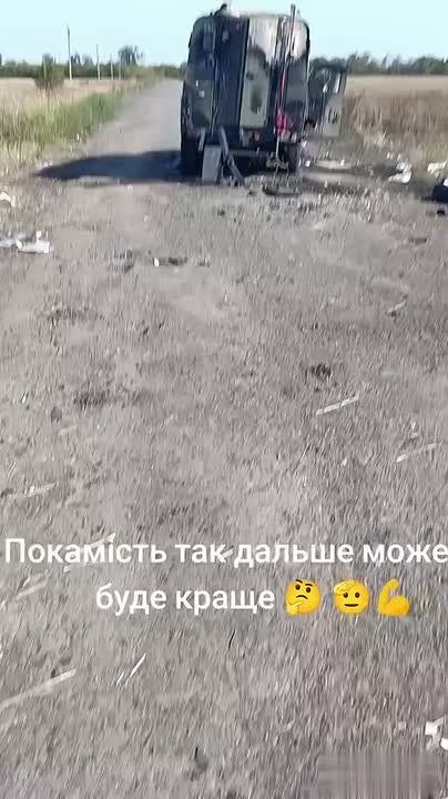 Чингис Дамбиев: Еще один уничтоженный на Южно-Донецком направлении украинский бронированный внедорожник Land Rover Snatch, переданный Великобританией в качестве военной помощи