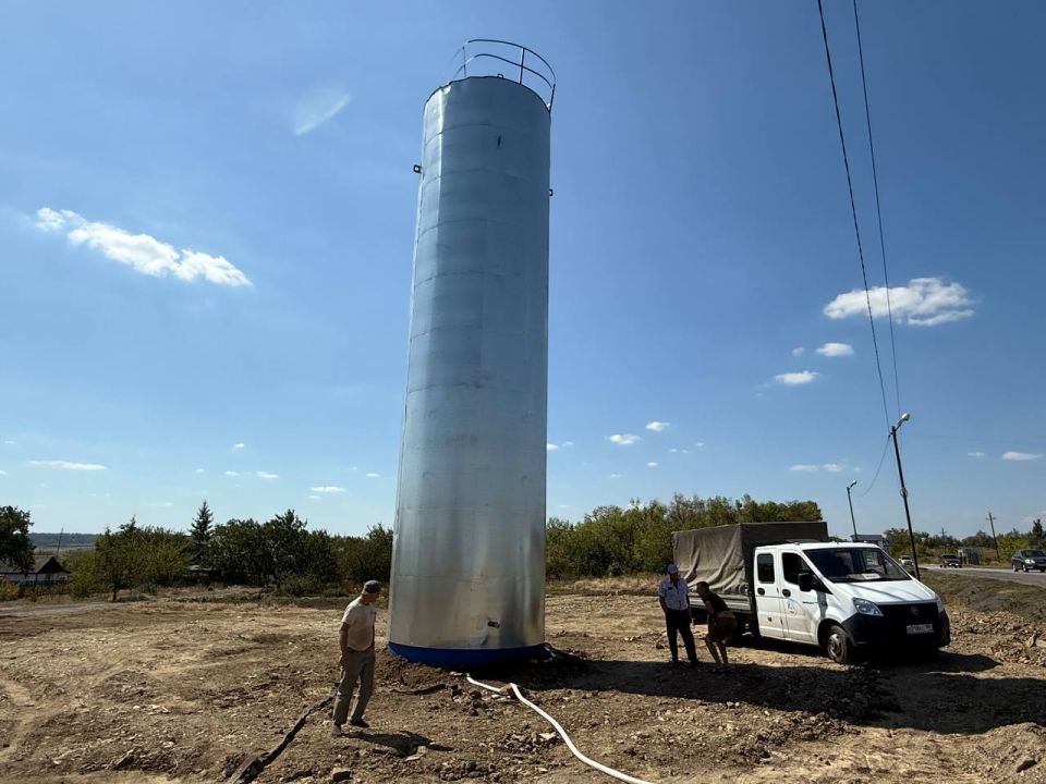 Денис Пушилин: Запустили водонапорную башню для улучшения водоснабжения в поселке Красный Октябрь в Макеевке