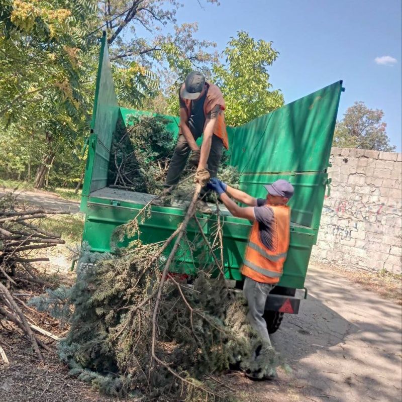 Михаил Меренков: Рабочий день участка по благоустройству Буденновского района МУП АГОД «Зелёное строительство» 22 августа