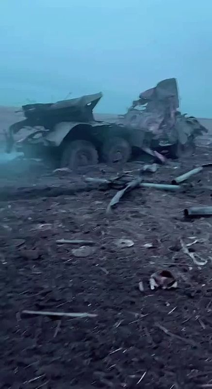 Чингис Дамбиев: Уничтоженная вместе с расчетом на Южно-Донецком направлении украинская РСЗО БМ-21 «Град»