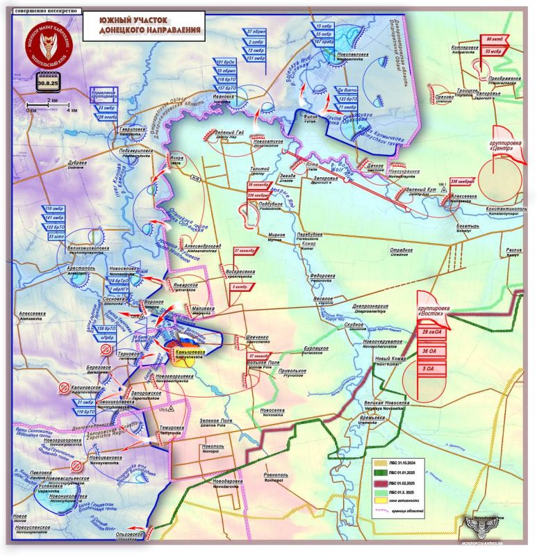 Марат Хайруллин: Разворачивается борьба за выход на водораздел по линии Новониколаевка - Новоивановка Короткая сводка с фронта 30 августа 2025 года
