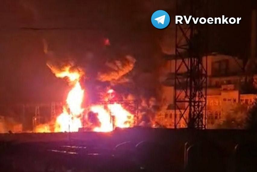 Мощный пожар: ТЭЦ в Краматорске пылает после российского удара