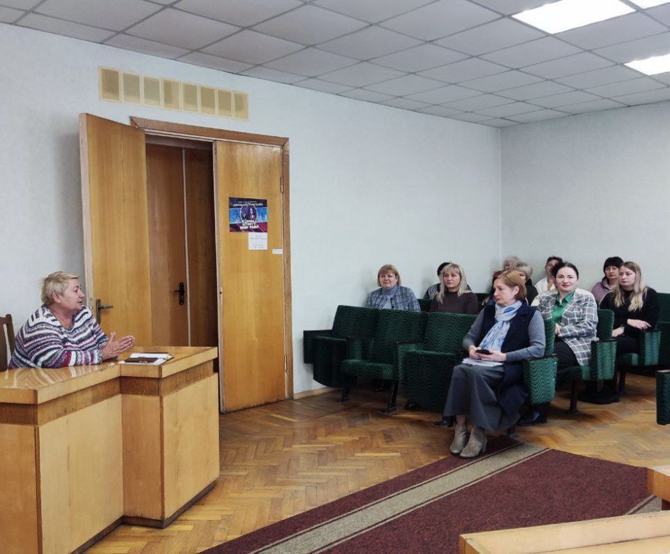 Встреча с трудовыми коллективами Отделения социальной защиты населения и Филиала № 5 Республиканского центра по предоставлению мер социальной поддержки Пролетарского внутригородского района города Донецка