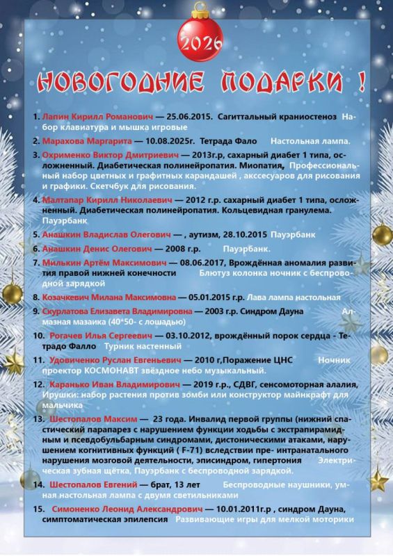 Уважаемые Дедушки Морозы и Снегурочки!!!