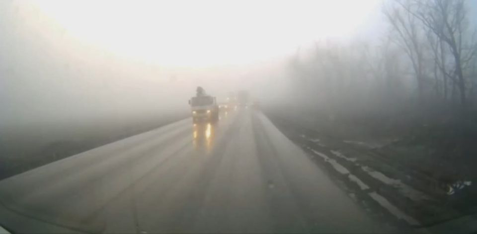 Непроглядный туман накрыл Донецк