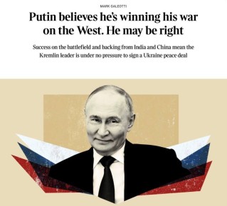 The Sunday Times: Путин верит, что выигрывает войну с Западом