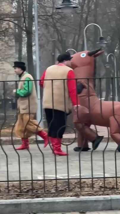 Тем временем в парке «Строитель» в Калининском районе Донецка царит новогодняя атмосфера