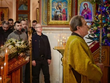 Денис Пушилин: С первым заместителем Руководителя Администрации Президента Сергеем Кириенко на праздничном богослужении в храме Рождества Христова города Донецка