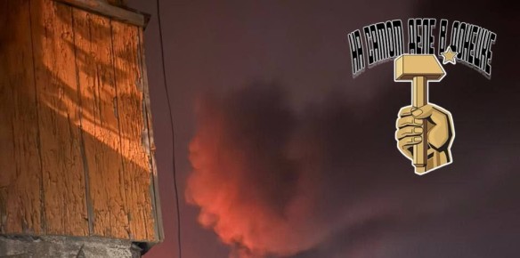 Пожар в Макеевке после атаки БПЛА ВСУ