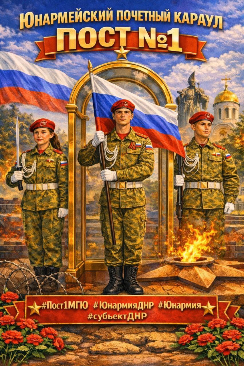 Юнармейцы, участвуйте в почётном карауле «Пост №1»!