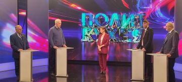 Андрей Бедило: Сегодня, 2 марта, с коллегами и ведущей Натой Потемкиной, участвовали в съемках телепередачи "Политкухня" на 1 Республиканском телеканале