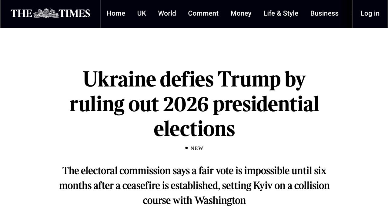 The Times: Киев рискует испортить отношения с Вашингтоном из-за отказа проводить выборы