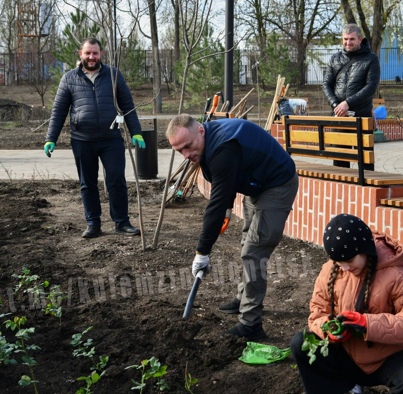 Цветочный подарок Донецку: Сотни роз украсили сквер «Металлург»