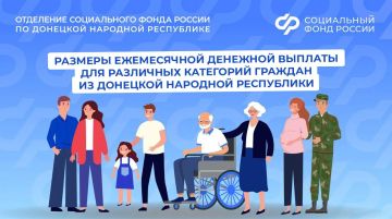 Какая сумма ежемесячной денежной выплаты полагается жителям из Донецкой Народной Республики