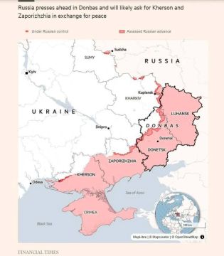 FT пишет, что российское командование убедило Владимира Путина: армия сможет занять весь Донбасс к осени