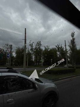 В Донецк пришел дождь, хотя прогноз погоды упрямо его отрицал