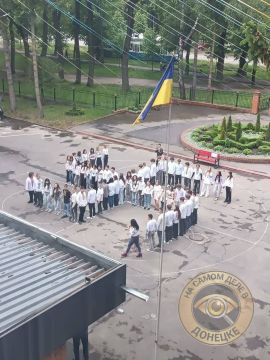 В Виннице в честь дня вышиванки школьников построили в форме свастики*