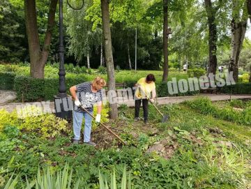 Работники Дирекции парков продолжают работать над благоустройством зелёных пространств города